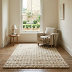 Home Luxe Natural Bubble Faux Fur Rug Soft Fluffy Large Area Mat - 160 x 230cm