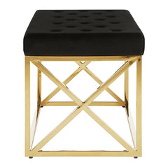 Allure Bench Black & Gold Frame | Home Luxe Interior