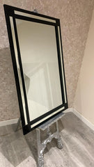 Aston Wall Mirror Black 120cm x 80cm | Home Luxe Interior