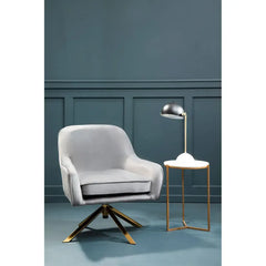 Avery Grey Velvet Chair