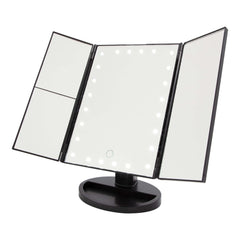Bauer LED Foldable Mirror - Black
