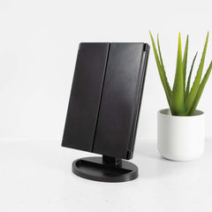 Bauer LED Foldable Mirror - Black