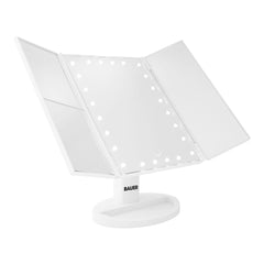 Bauer LED Foldable Mirror - White