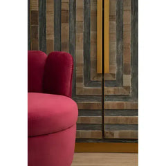 Beauly Wine Velvet Accent Chair