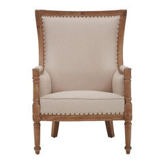 Cabra High Back Cream Chair Home Luxe Interior.