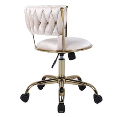 Camellia Cream & Gold Office Chair - Home Luxe Interior