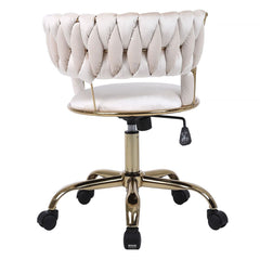 Camellia Cream & Gold Office Chair - Home Luxe Interior