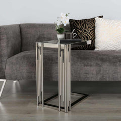 Cohen Silver Sofa Side Table - Home Luxe Interior
