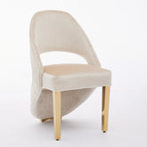 Santorini Dining Chairs – Cream and Gold Plush Velvet | Home Luxe Interior (Sold in pairs only)