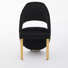 Santorini Black and Gold Dining Chair – Plush Velvet | Home Luxe Interior (Sold in pairs only)