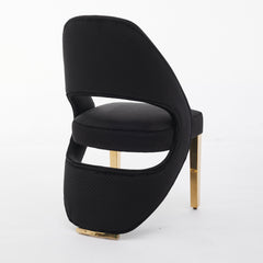 Santorini Black and Gold Dining Chair – Plush Velvet | Home Luxe Interior (Sold in pairs only)