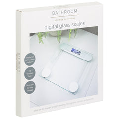 Digital Bathroom Glass Scales - Silver 180kg Max Load Weight Capacity