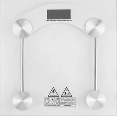 Digital Bathroom Glass Scales - Silver 180kg Max Load Weight Capacity
