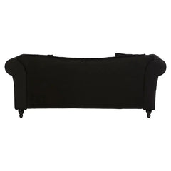 Fable 3 Seat Black Chesterfield Sofa