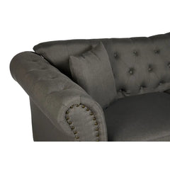Fable 3 Seat Grey Chesterfield Sofa