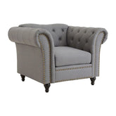 Fable Grey Chesterfield Chair