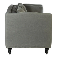 Feya Three Seater Grey Fabric Sofa