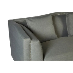 Feya Three Seater Grey Fabric Sofa