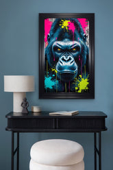 French Velvet Abstract Gorilla - Home Luxe Interior