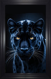 French Velvet Fierce panther gaze, shadowed elegance. - Home Luxe Interior
