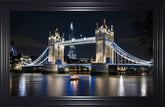 French Velvet Illuminated Tower Bridge over Thames. - Home Luxe Interior