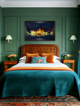 French Velvet Golden Temple Nightview Home Luxe Interior