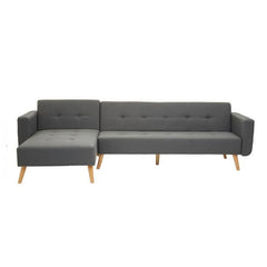 Hansa Hagen Grey Large Corner Sofa Bed Home Luxe Interior