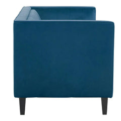 Helia 3 Seat Blue Velvet Sofa