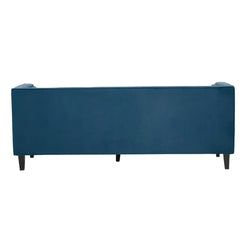 Helia 3 Seat Blue Velvet Sofa
