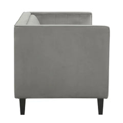 Helia 3 Seat Grey Velvet Sofa