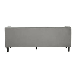 Helia 3 Seat Grey Velvet Sofa
