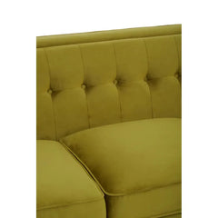 Helia 3 Seat Olive Velvet Sofa