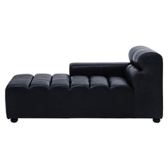 King Right Arm Leather Chaise sofa