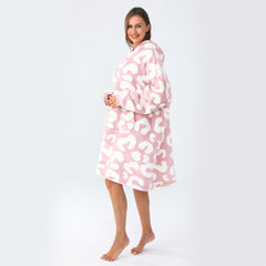Ladies Snuggle Hoodie - Leopard Print