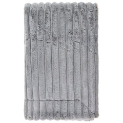 Lakely Faux Fur Throw - Grey
