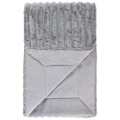 Lakely Faux Fur Throw - Grey