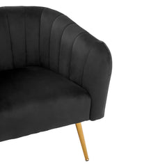 Larissa Black Velvet Chair