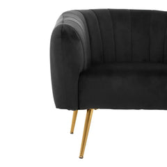 Larissa Black Velvet Chair