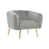 Larissa Grey Velvet Chair