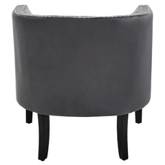 Larissa Grey Velvet Studded Chair