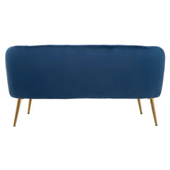 Larissa Two Seat Blue Velvet Sofa