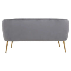 Larissa Two Seat Grey Velvet Sofa