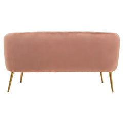 Larissa Two Seat Pink Velvet Sofa