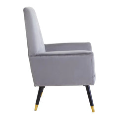 Loretta Grey Velvet Button Detail Chair
