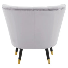 Loretta Grey Velvet Shell Accent Chair