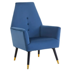 Loretta Midnight Blue Velvet Button Detail Chair