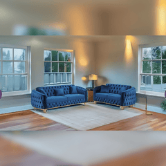 Manhattan Chesterfield Sofa Set 3+2 Velvet | Home Luxe Interior