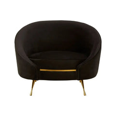 Manhattan Black Velvet Armchair