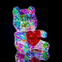 Mini Galaxy Heart Bear Interactive LED Light