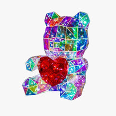 Mini Galaxy Heart Bear Interactive LED Light